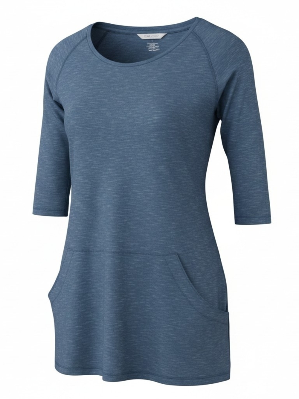 Toad&Co Heathered Blue 3/4 Sleeve Pocket Tunic